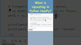 What is UpCasting in Python NumPy? #datascience #machinelearning  #reels #shorts