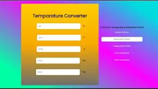 Temperature Unit Value Converter In JavaScript With Source Code | Source Code & Projects