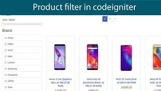 Product Filters in Codeigniter using Ajax