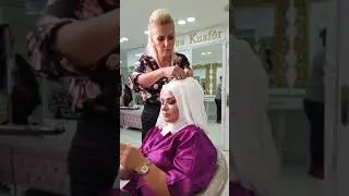 Saten kumaşla türban yapımı