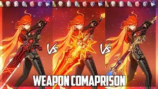 C3 Mavuika 5 Star Weapon Comparison | Which One Best?? | Genshin Impact