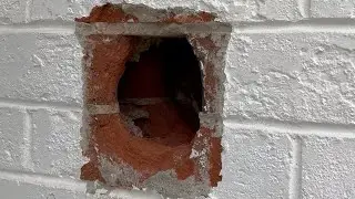 How to fix a hole in the bricks after removing a dryer vent