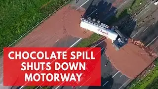 Enormous Chocolate Spill Shuts Down Poland Motorway