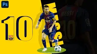 Messi poster Design in Photoshop