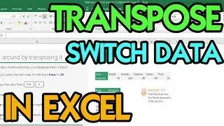 HOW TO SWITCH DATA BY USING THE TRANSPOSE FUNCTION IN EXCEL