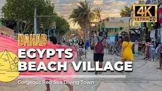 🇪🇬 Dahab, Egypt Walking Tour of Beach Main Road [4K HD / 60 FPS]