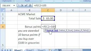 Excel: Using the IF Function to have excel make decisions