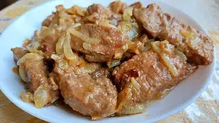 Вот как правильно жарить печень с луком, чтобы сочно, вкусно и просто❗️