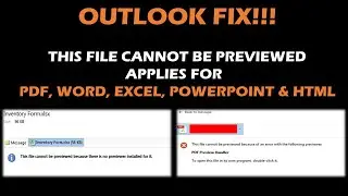 Outlook Fix This file cannot be previewed