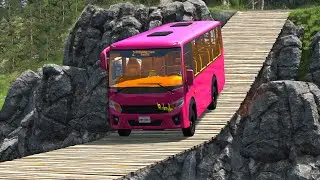 Cars vs Truss Bridge - BeamNG Drive