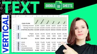 Rotate Text in Google Sheets || Vertical Text