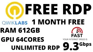 Qwiklabs free mothly subscription | free rdp SERVER  || free gaming server | free gpu rdp