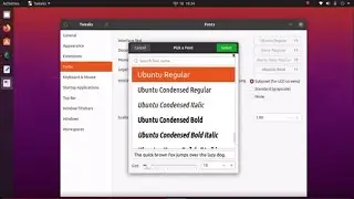 How to change Ubuntu system font family and font size