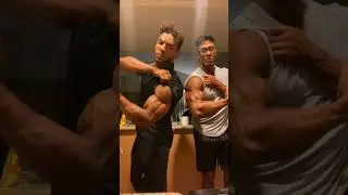Gym bro's flex together