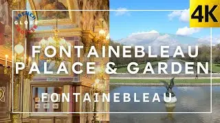 Paris Day Trip 🇫🇷🏰 4K Castle Walking| Château de Fontainebleau with Palace Music UNESCO tour