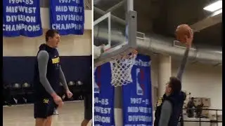 Juancho Hernangomez Lob To Nikola Jokic To Close Off There Last Practice Before The NBA Season!