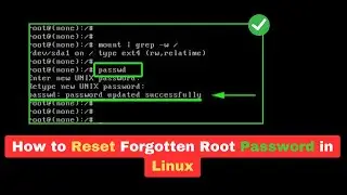 How to reset Lost Linux Root Password from Grub Menu