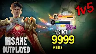 34 kills!! Gusion New Best Cheat Build For Solo Rank Up - Mobile legend