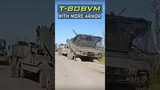 T-80BVM with additional armor 