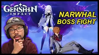 ALL DEVOURING NARWHAL BOSS FIGHT REACTION! | Genshin Impact 4.2 Archon Quest Act 5