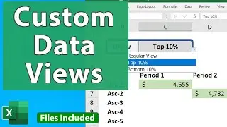 Custom Data Views Controlled by a Drop Down Menu in Excel