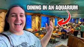 DINING IN AN AQUARIUM AT DISNEY WORLD! New Menu at Coral Reef in Epcot | Joey Fatone Eat to the Beat