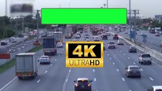 3 Time Lapse with Billboard Advertisements Billboard Green Screen 4k 2023 #5