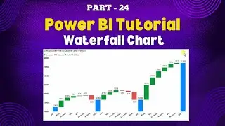Part - 24 | How to Create Waterfall Chart in Power BI | Use Waterfall Chart | Chart Series | Hindi