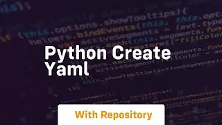 python create yaml