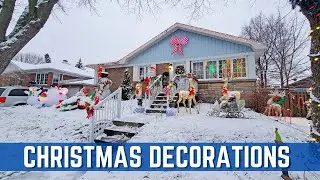 Montreal Christmas Houses Decorated with lights 