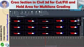 Cross Section in Civil 3d for Cut Fill and Hold Area for Multilane Grading