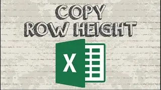 How to copy row heights in Excel