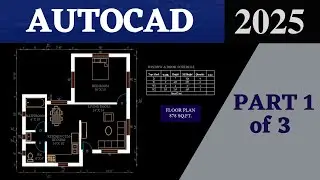 Making a simple floor plan in AutoCAD: Part 1 of 3 || AutoCAD 2025 tutorial for beginners