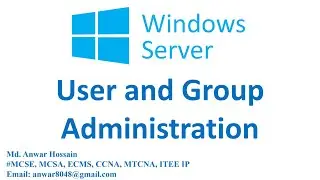 MCSA 03- Bangla-User and Group Administration in Windows Server 2019