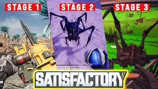 The three stages of a player in Satisfactory