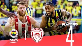 Fenerbahce edges Olympiacos to tie 2-2! ! Playoffs Game 4, Highlights | Turkish Airlines EuroLeague