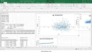 Regression in Excel data analysis add in