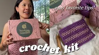 Trying a Crochet Kit (Hooks & Needles) | Crochet a Potholder With Me