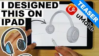 How to 3d model headphones on ipad | uMake timelapse video