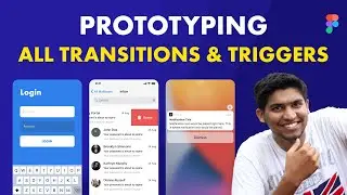 Prototype in Figma Tutorial — All Triggers & Transitions — 📎 With Practice File