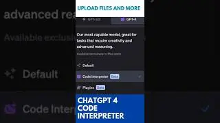 ChatGPT Code Interpreter - Upload Files Now #coding #chatgpt4 #chatgpt #ai #machinelearning