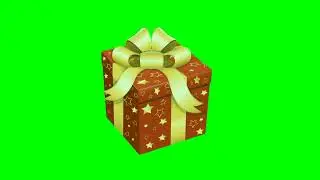 Zoom In Gift Box Greenscreen Copyright Free