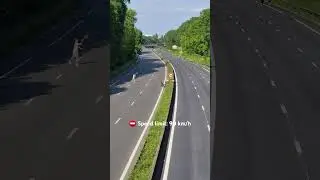 Highway tennis court. Speed limit: 90km/h. 🎾A highway is closed near Paris.