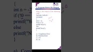 What is output of the following c code? #cprogramming #cprogrammingvideo #shortsfeed #shorts