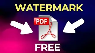 How to Add Watermark to PDF Document FREE