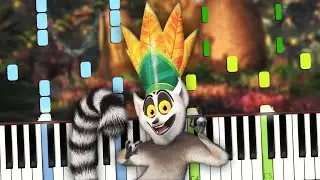 Madagascar - I Like to Move It Move It Song Piano Cover (Sheet Music + midi) Synthesia Tutorial