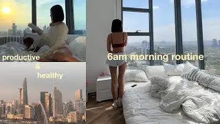 6AM MORNING ROUTINE | Productive morning habits + skincare routine