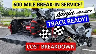 Ninja 400 600 Mile First Service - Preparing for Track Day!