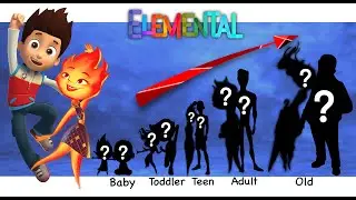 Ryder Paw Patrol And Elemental Ember Lumen Growing Up Compilation - Disney Pixar Art