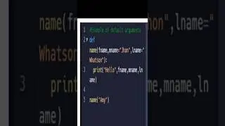 Example of default arguments in python 
